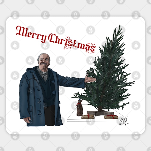 The Holdovers: a slanted tree Sticker by 51Deesigns